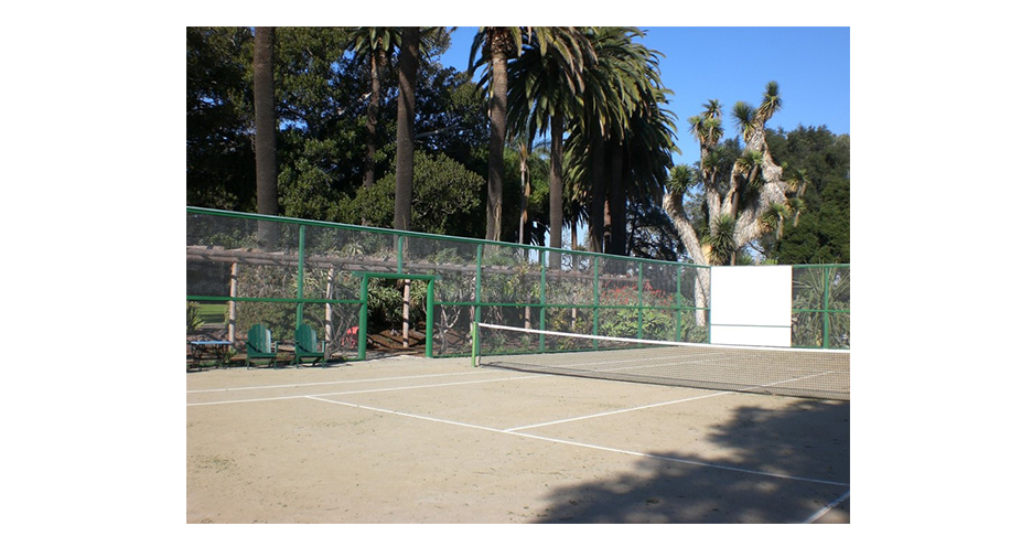 Tennis Court and Grape Arbor After Restoration 2008 
